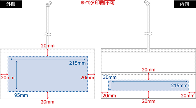 印刷範囲のイメージ図