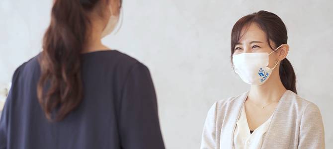 オリジナルマスクをおすすめする理由 point1 マスクは顔につけるもの。必ず目に入ります。