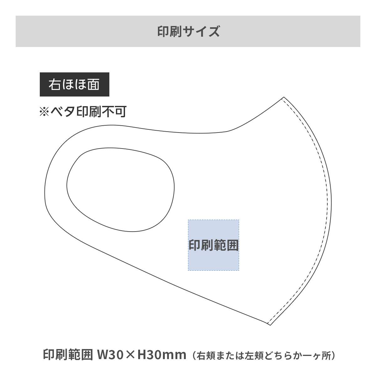 吸湿発熱ソフトマスク1枚入【オリジナルマスク / パッド印刷】 画像3