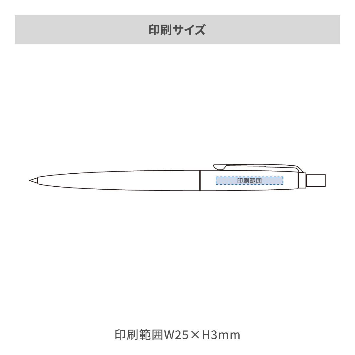 パーカー ジョッター コアラインの名入れ範囲