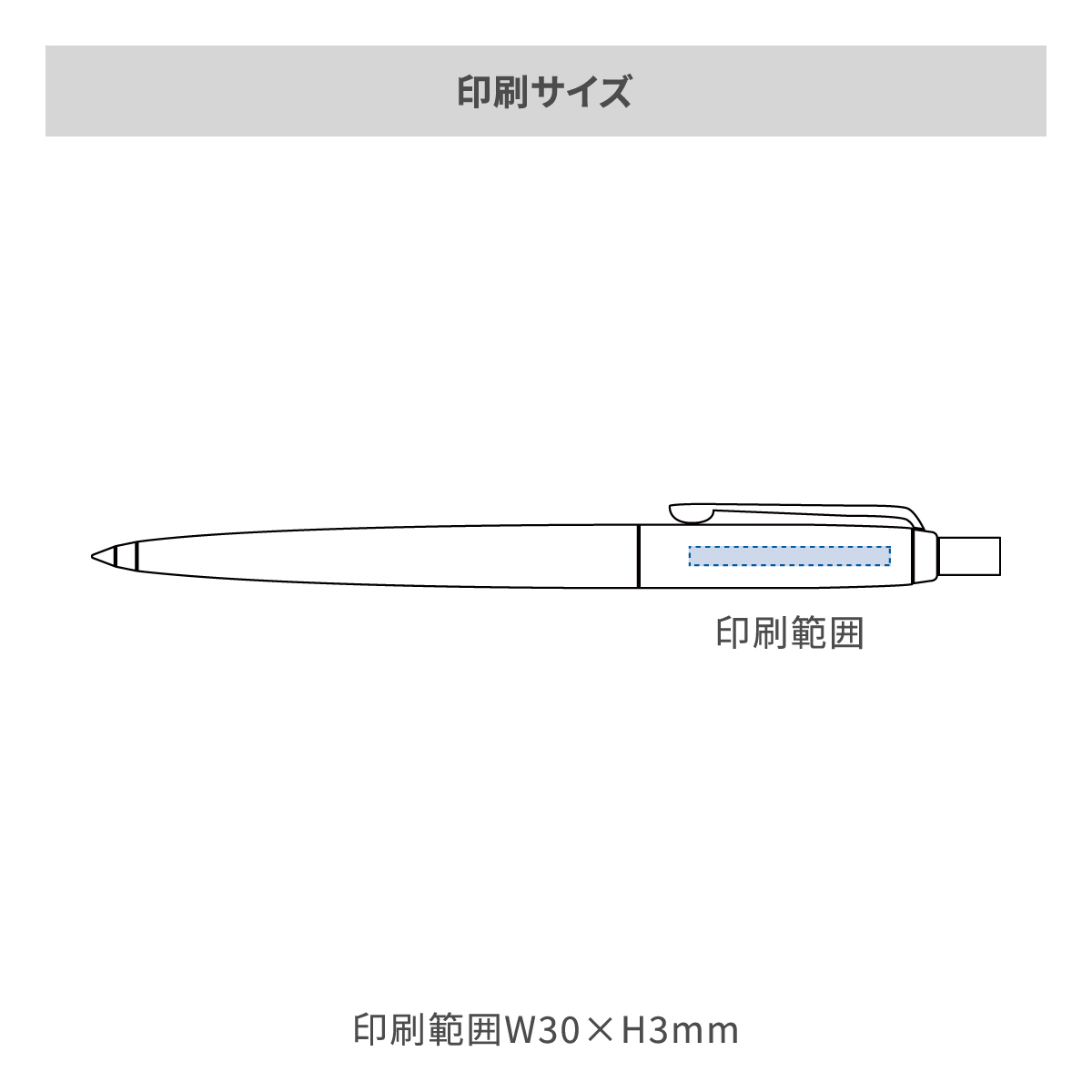 パーカー ジョッター オリジナルジェルペンの名入れ範囲