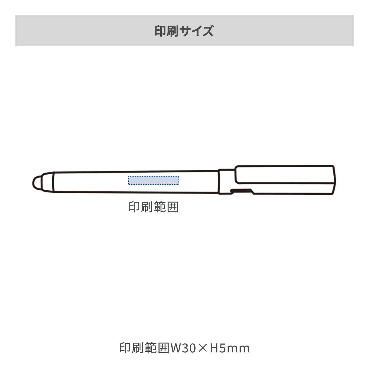 ザ・プレミアム スマートボールペンの名入れ範囲