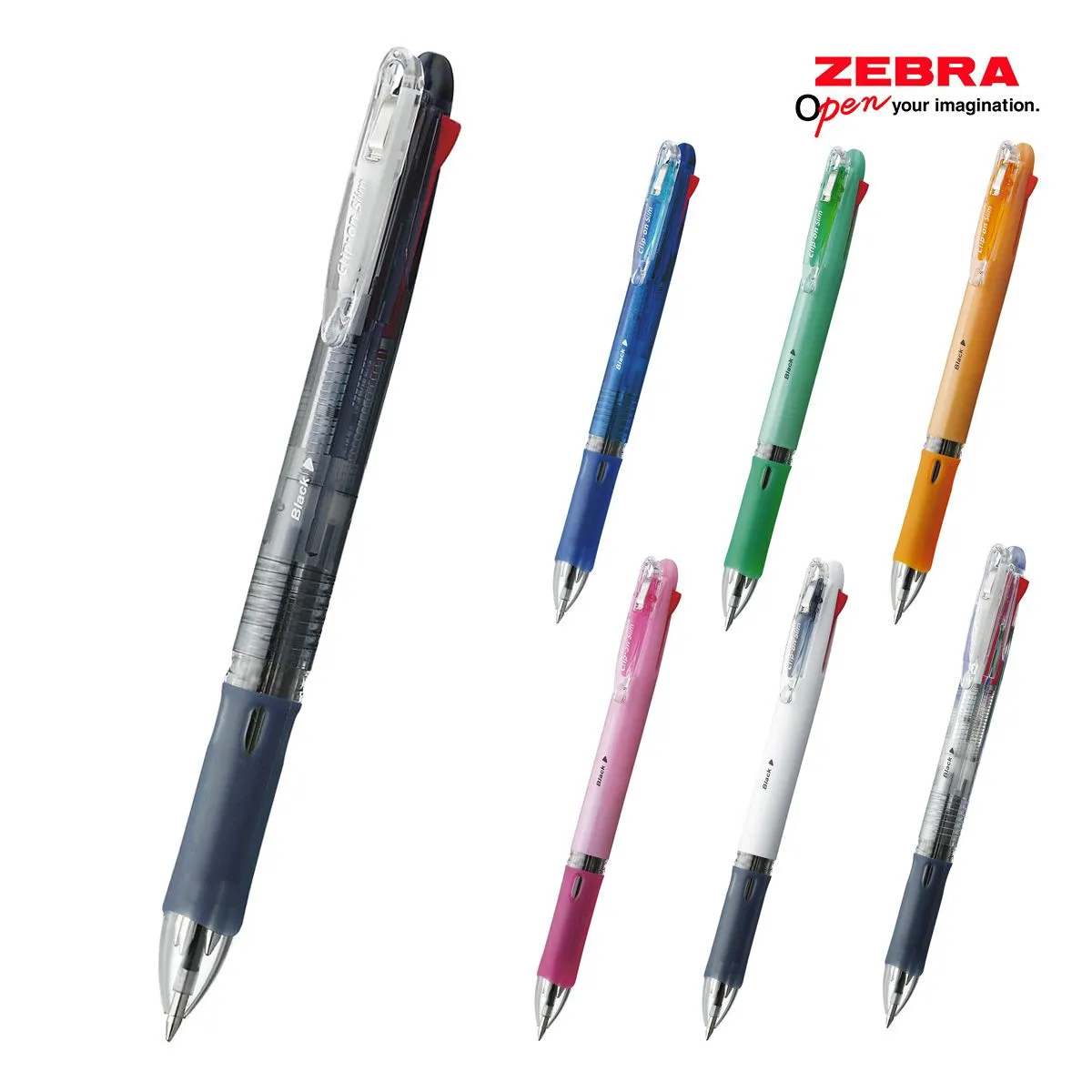 ゼブラ クリップ－オン スリム 4色ボールペン 0.7mm【名入れボールペン / パッド印刷】 画像1