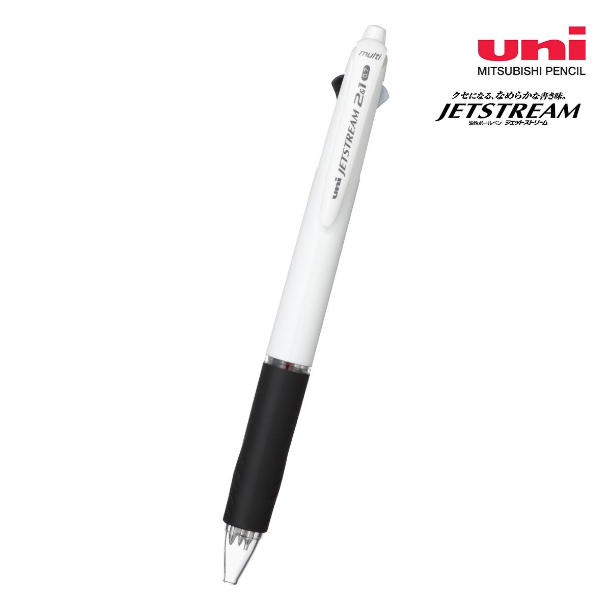 三菱鉛筆 ジェットストリーム 2＆1多機能ペン 白軸 0.7mm【多機能名入れボールペン パッド印刷】｜販促品・ノベルティ通販 ミコミル