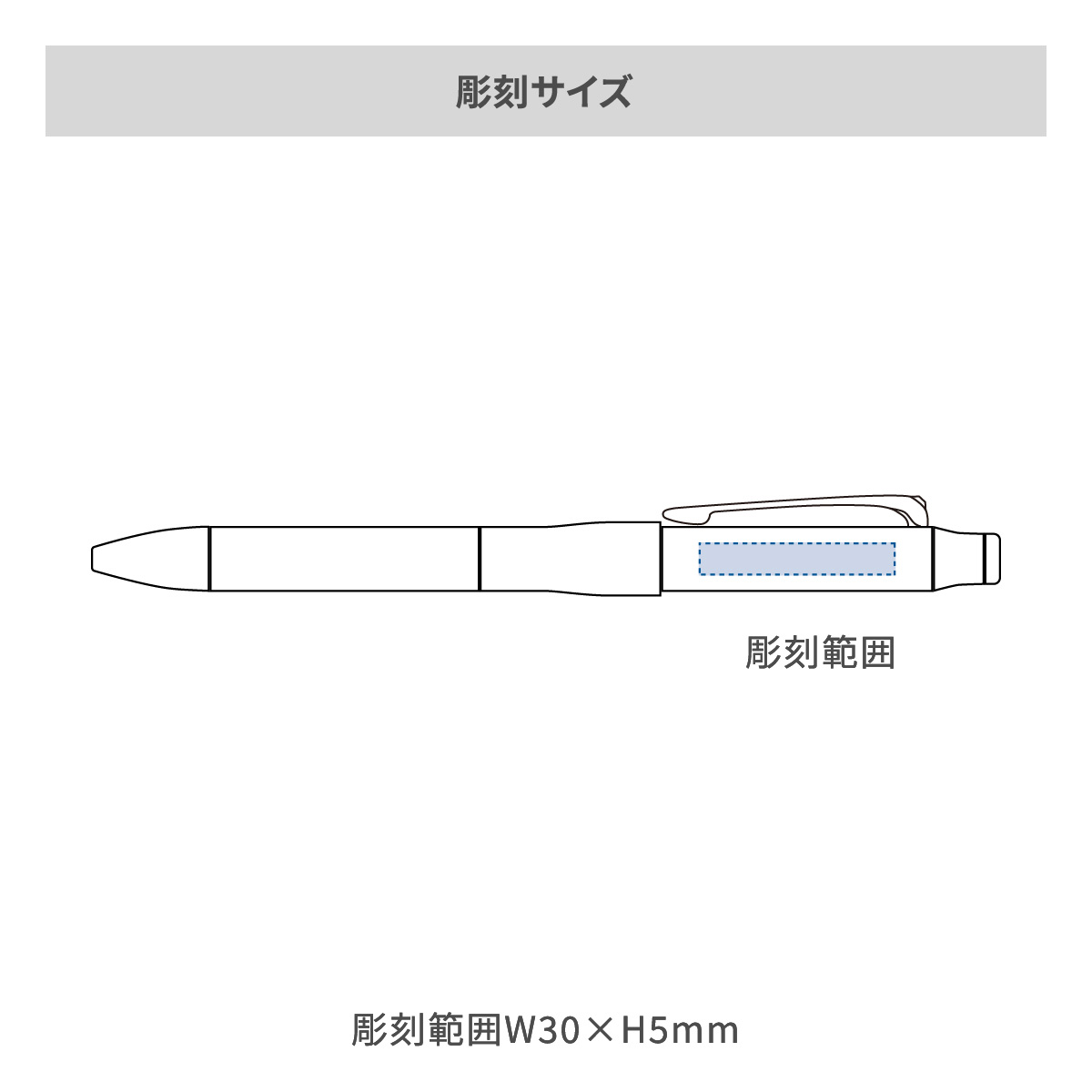 【短納期】三菱鉛筆 ジェットストリーム プライム 多機能ペン 3&1 0.5mmの名入れ範囲