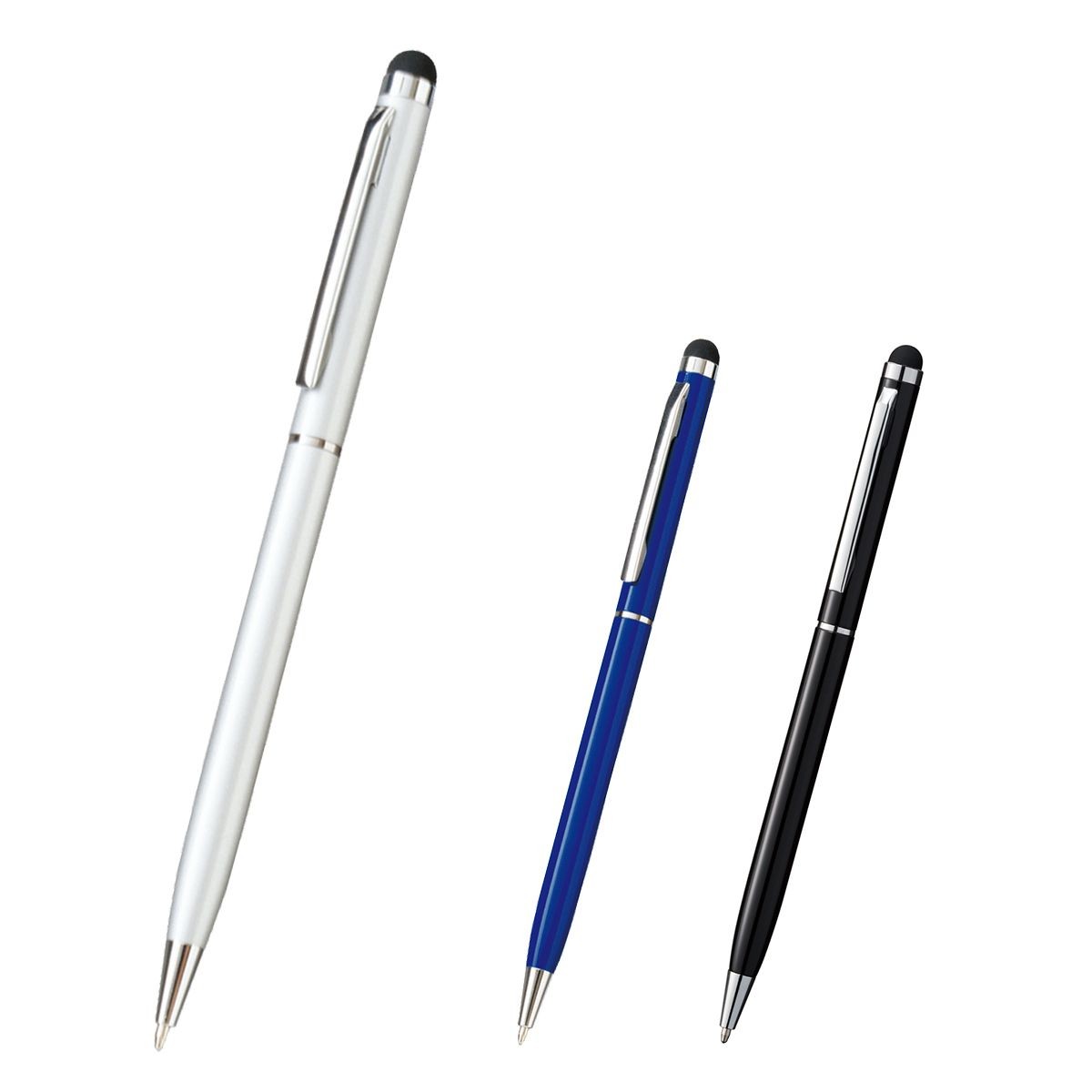 タッチペン付メタルスリムペン【多機能名入れボールペン パッド印刷】｜販促品・ノベルティ通販 ミコミル