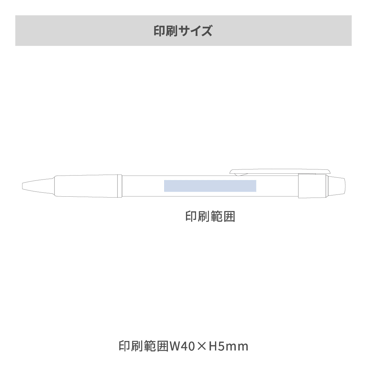 スカッシュボールペンの名入れ範囲