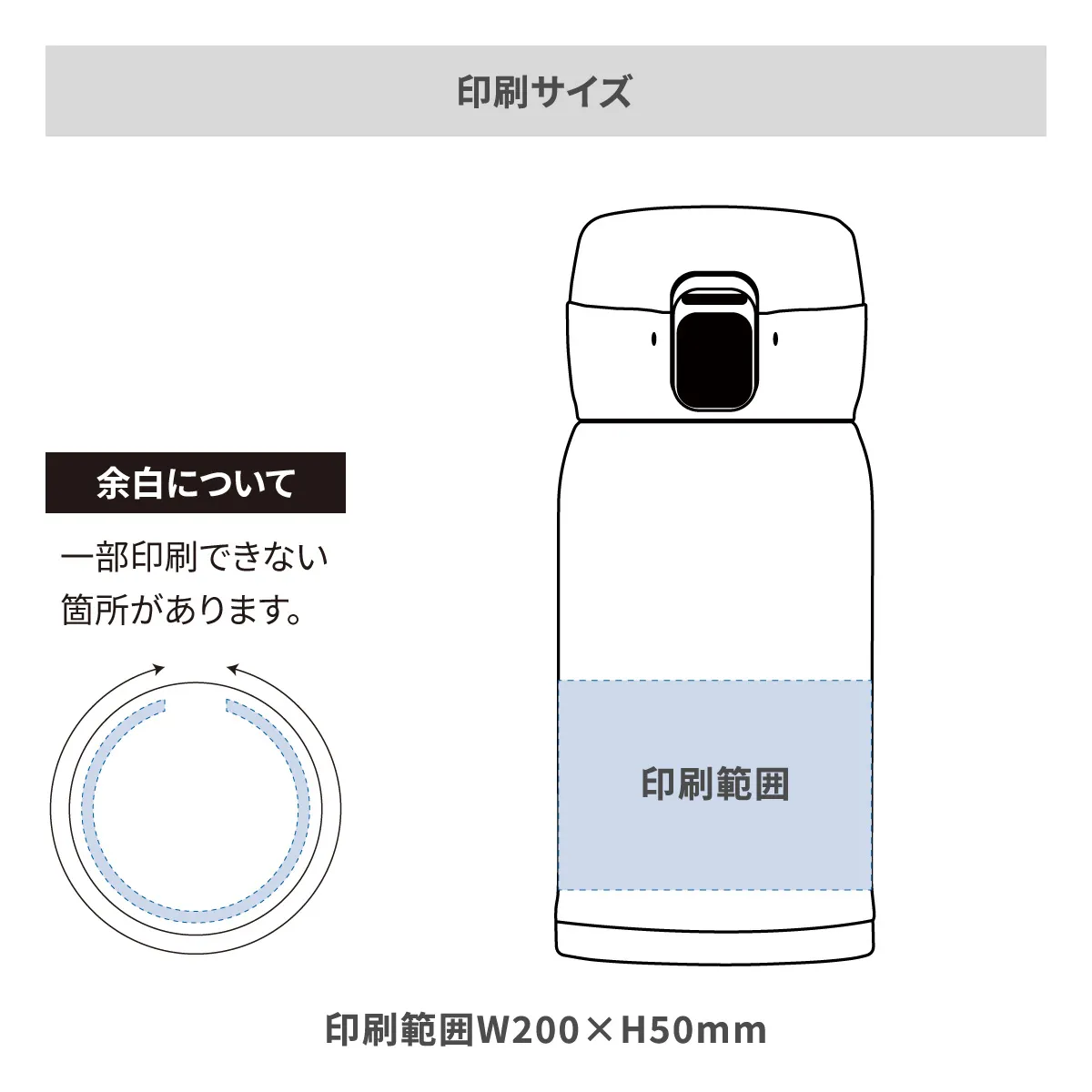 エアリスト 分解できる超軽量ワンタッチボトル 370ml【オリジナルステンレスボトル / 回転シルク印刷】 画像2