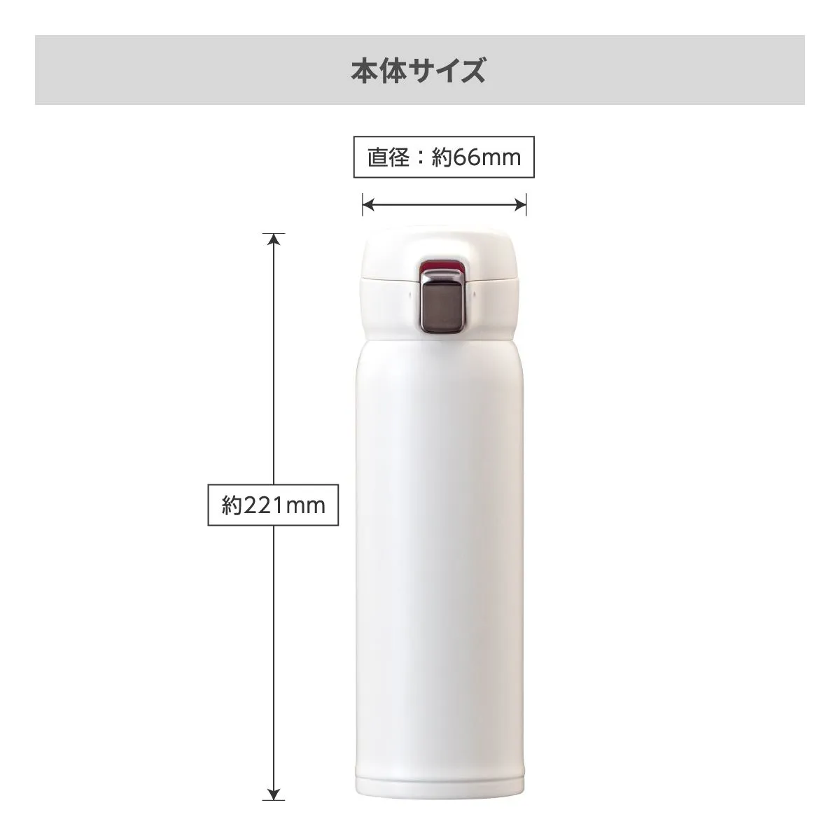 エアリスト 分解できる超軽量ワンタッチボトル 500ml【オリジナルステンレスボトル / 回転シルク印刷】 画像6
