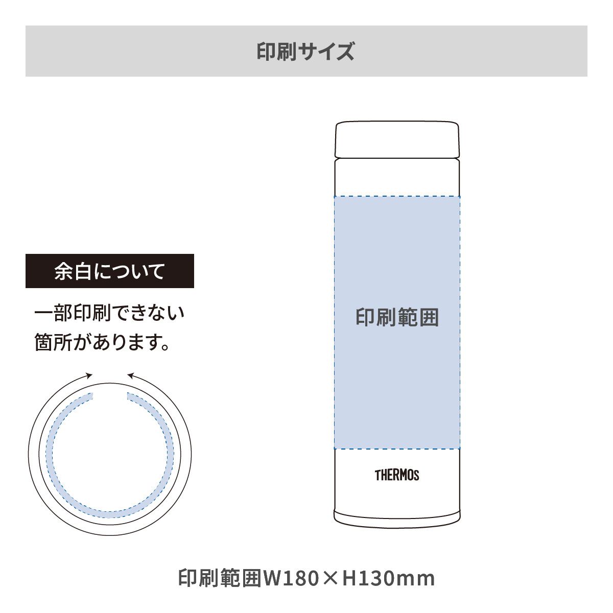 サーモス 真空断熱ケータイマグ 480mlの名入れ範囲