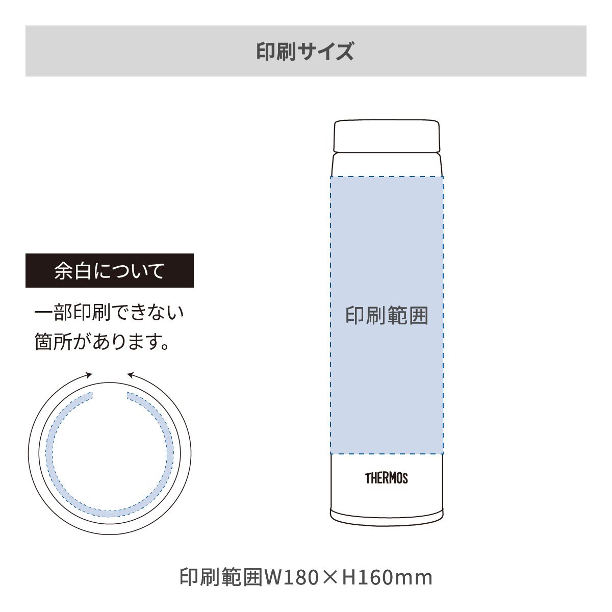 サーモス 真空断熱ケータイマグ 600mlの名入れ範囲