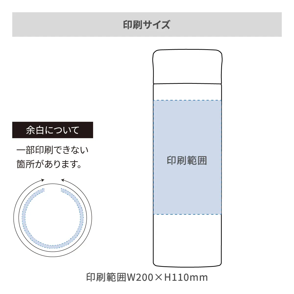 スクリューボトル氷止め付き 520ml【オリジナルステンレスボトル / 回転シルク印刷】 画像2