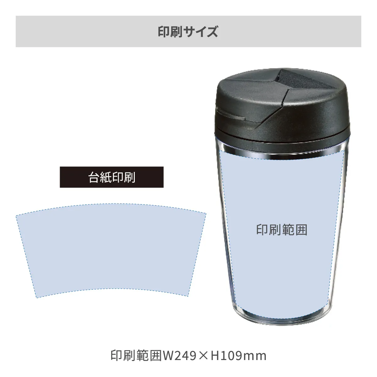 カスタムデザインタンブラーFC 350ml【オリジナルタンブラー / 台紙印刷】 画像2